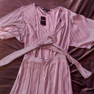 NWT Forever 21 White & Black Jumpsuit